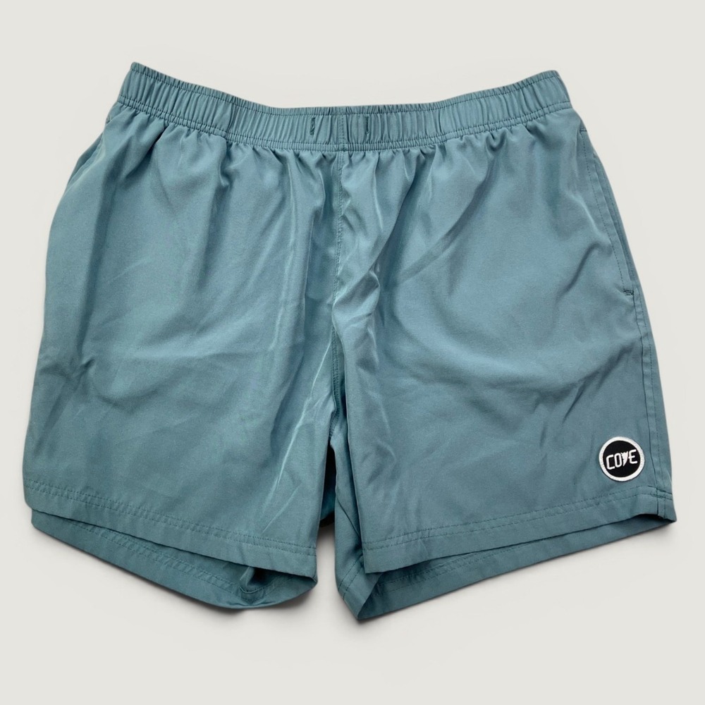 Cove Mens 36 Hybrid Performance Shorts Blue Stretch Gym Workout Casual 5in